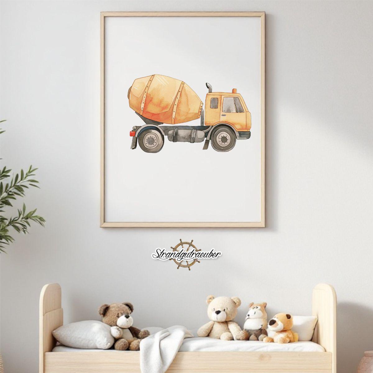 Buegelbild Betonmischer Buegelbild Betonmischer